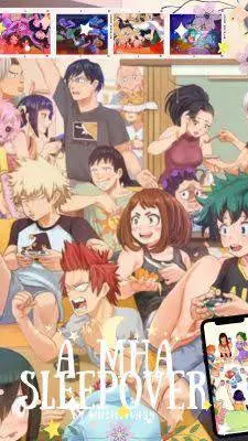 ai character: MHA Sleepover background