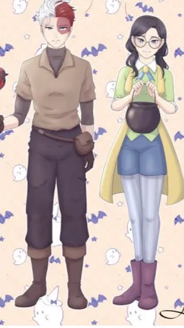 ai character: Todoroki x Momo background