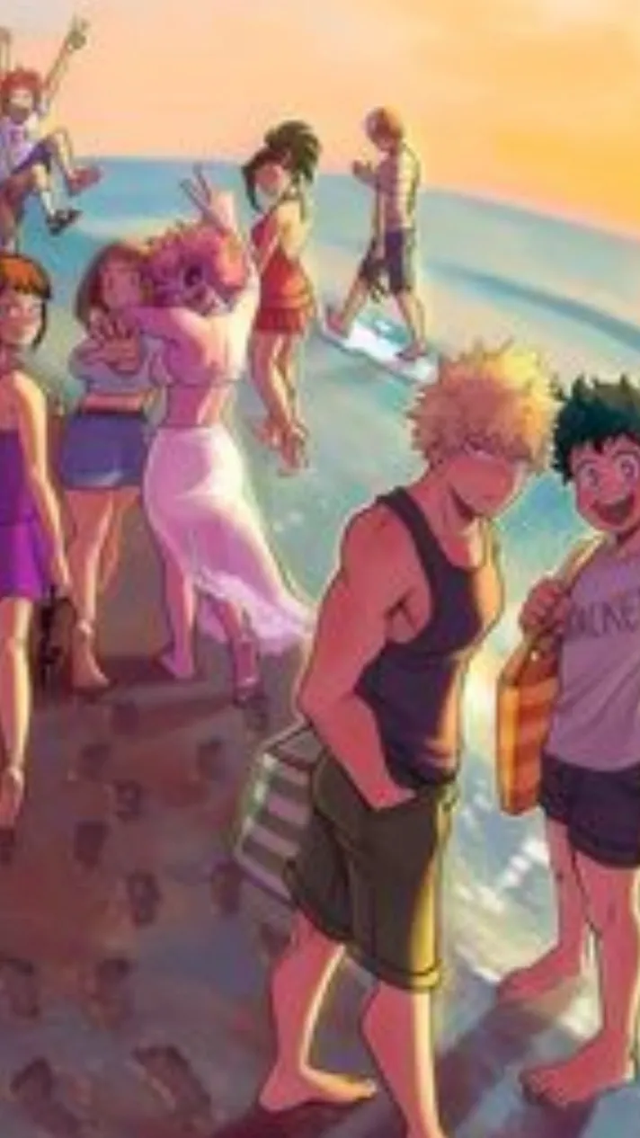 ai character: Class 1-A Beach background