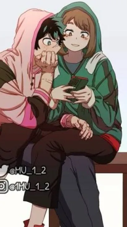 ai character: Ochaco x Midoriya background