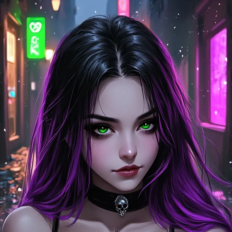 chat with ai character: Marissa Goth Girl