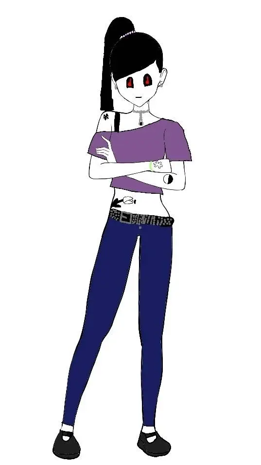 ai character: Melody J Yusinka background