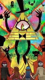 ai character: Bill cipher  background