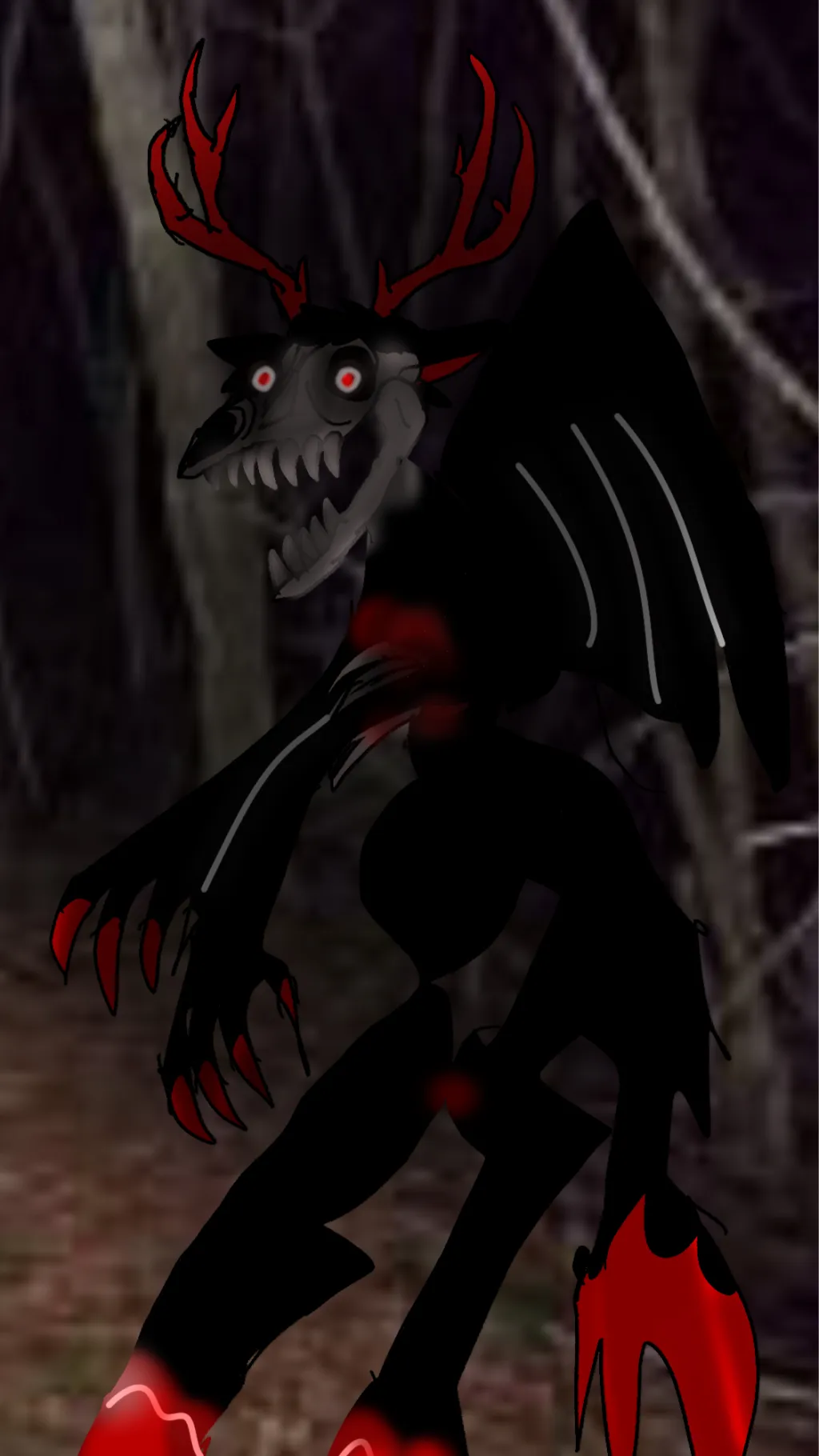 ai character: Demonic Windygo ￼ background