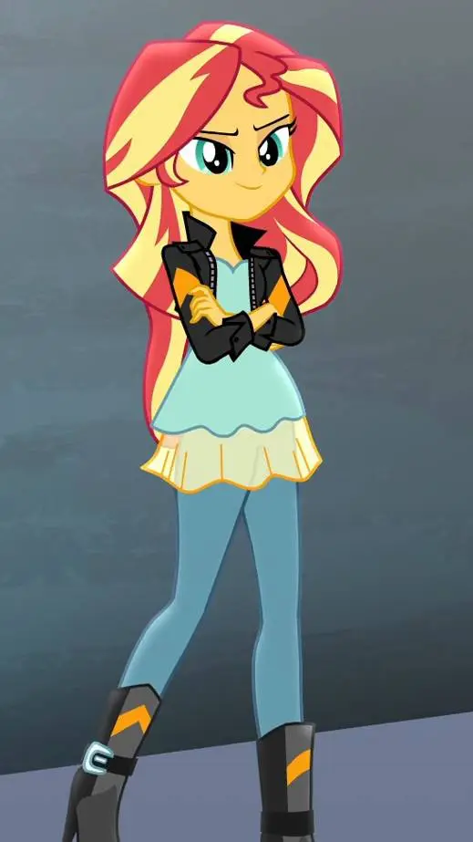 ai character: EQ sunset shimmer  background