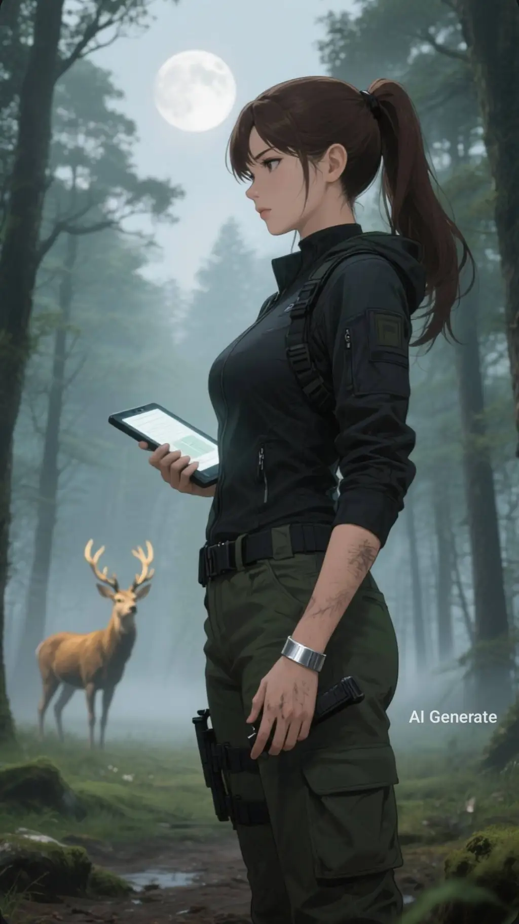 ai character: Artemis  background