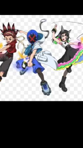 ai character: Beyblade X Trio ￼ background
