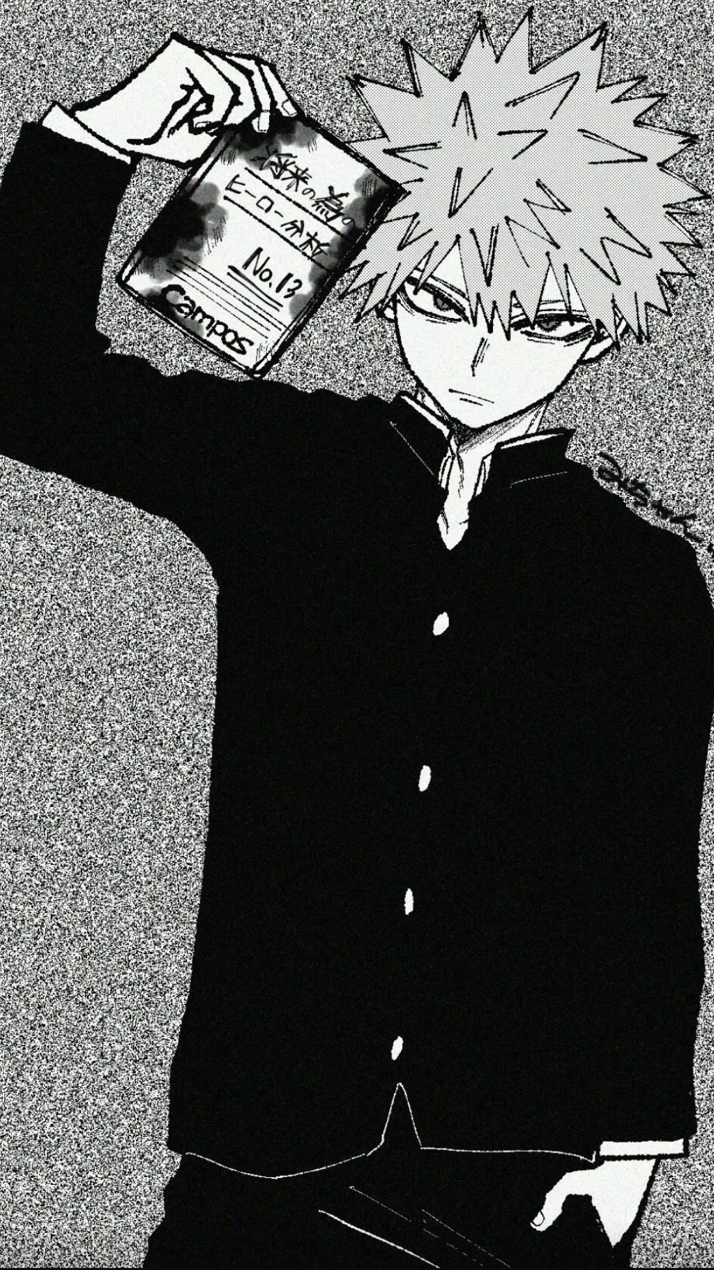 ai character: Katsuki Bakugou background