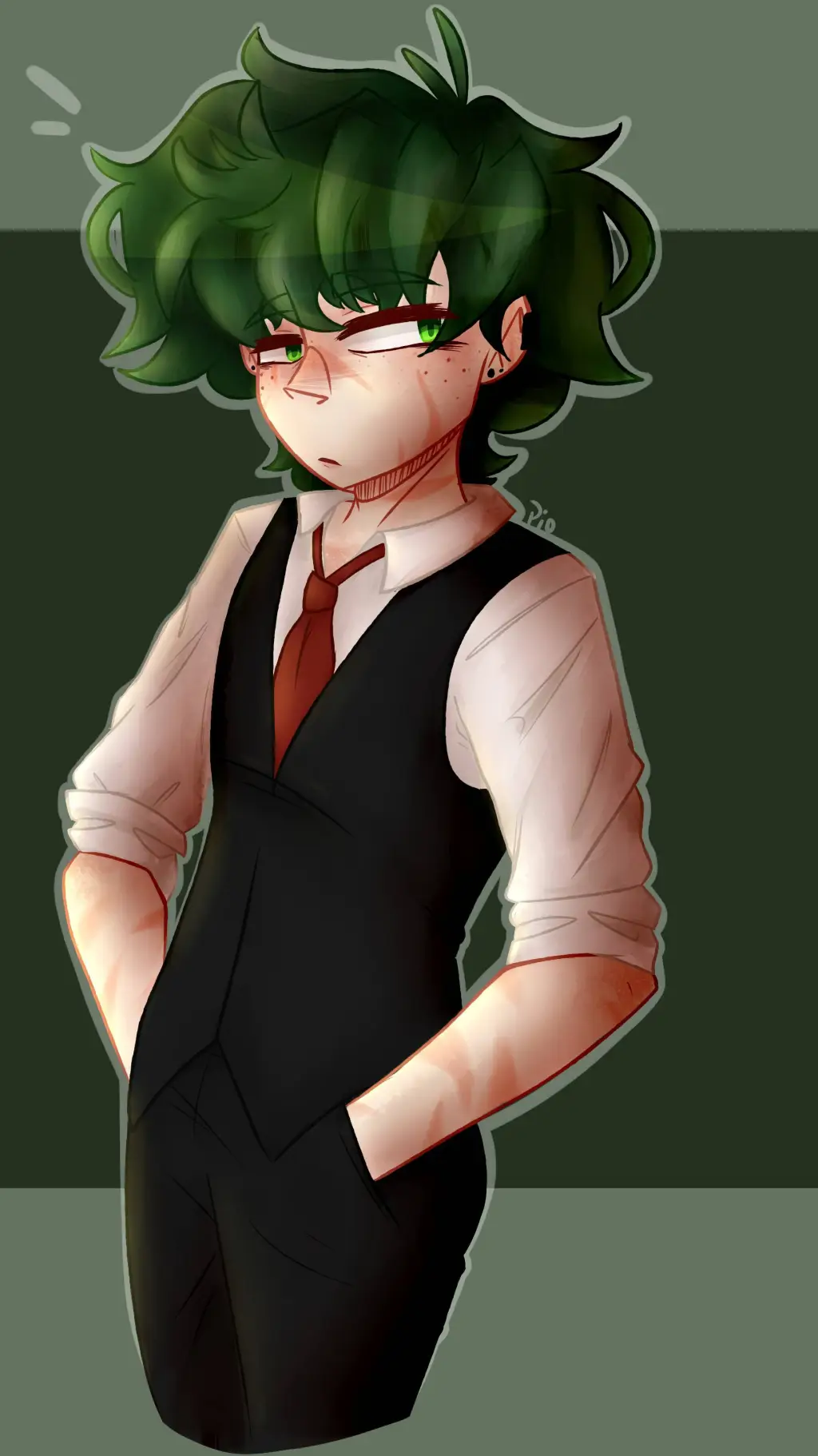 ai character: Villain Deku background