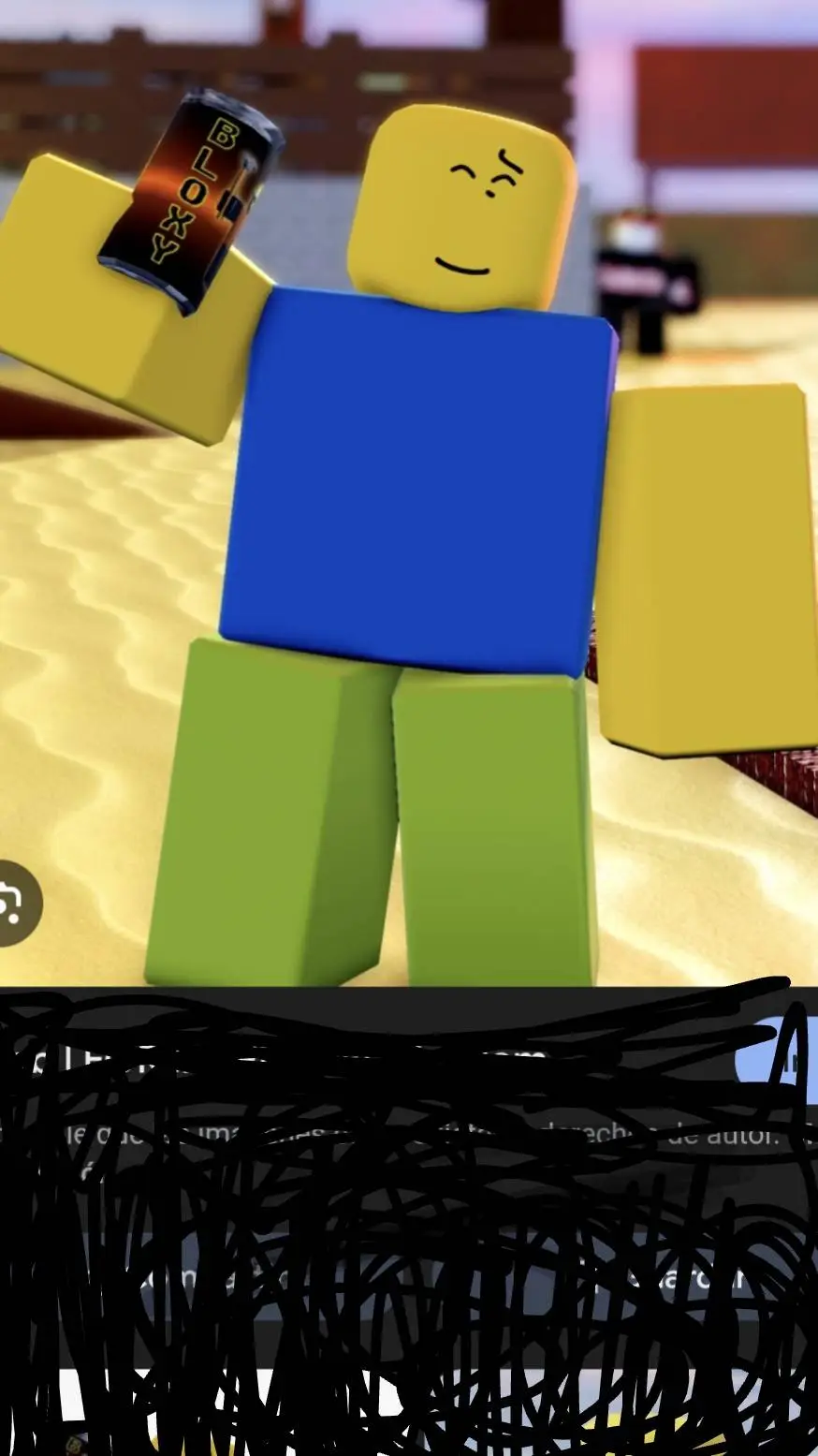 ai character: He's A Robloxian  background