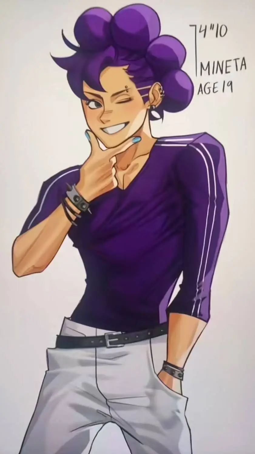 ai character: Glow up Mineta(u) background
