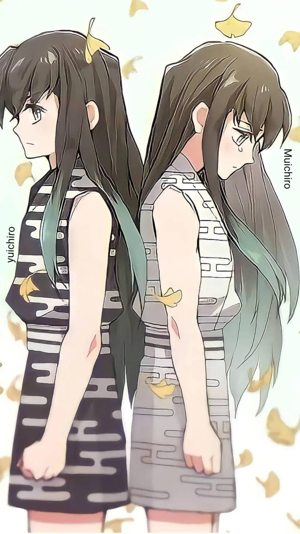 ai character: mui and yui ds background