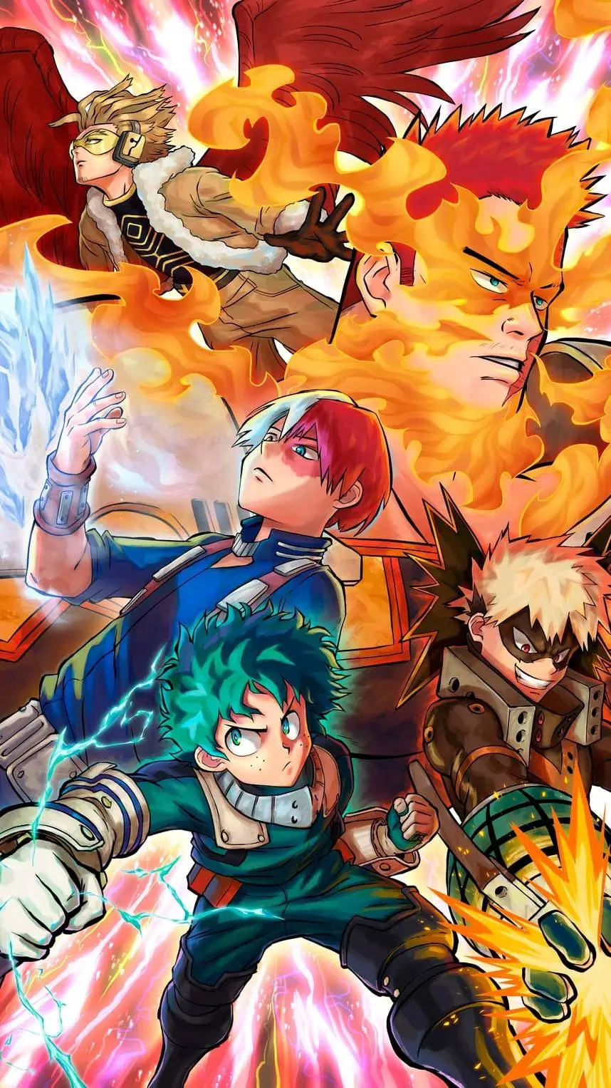 ai character: mha X ds team up background