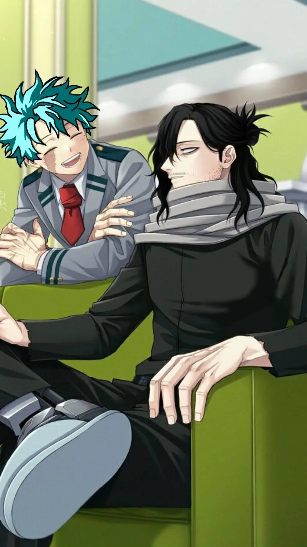 ai character: adopted izuku  background