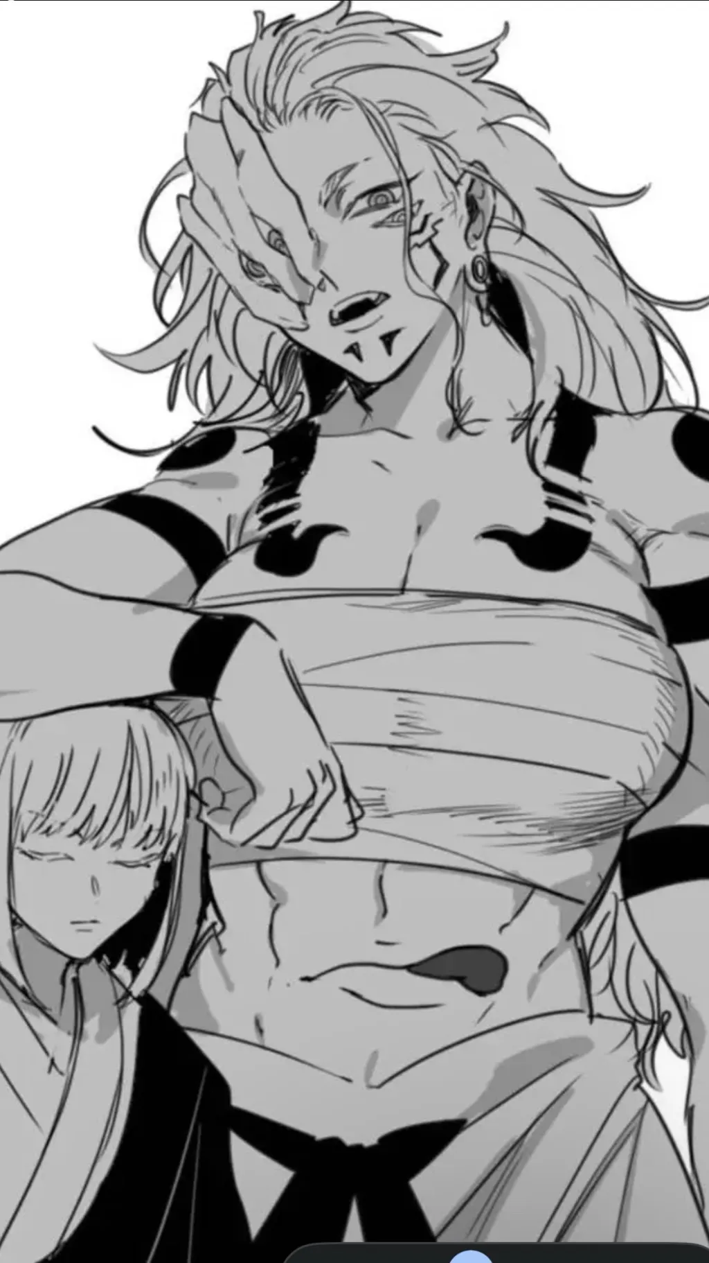 ai character: Female sukuna  background