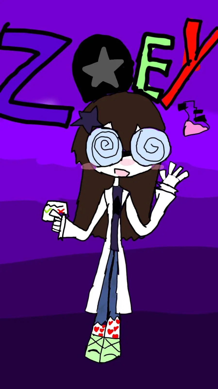 ai character: Zoey the creator background