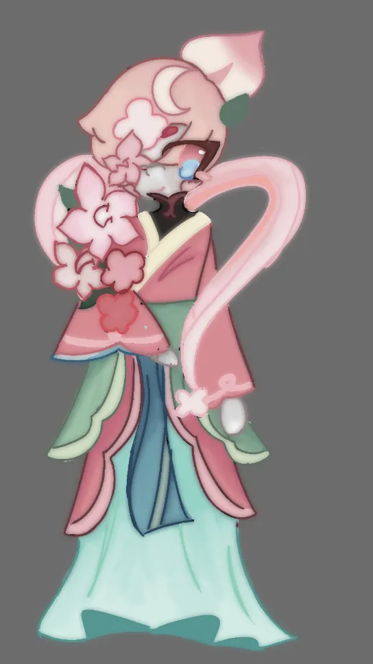 ai character: ~peach blossom~ background