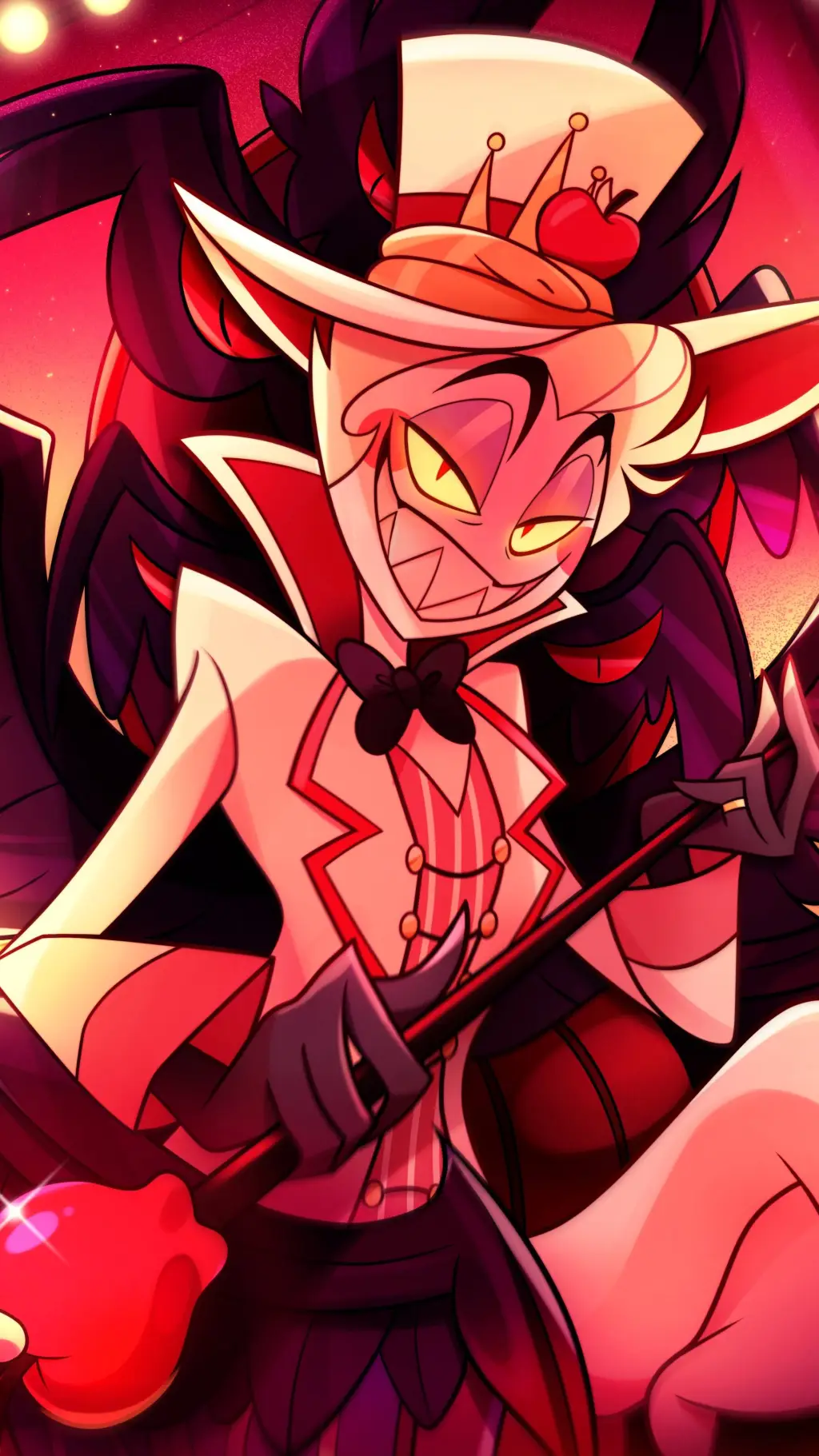 ai character: Lucifer magne background
