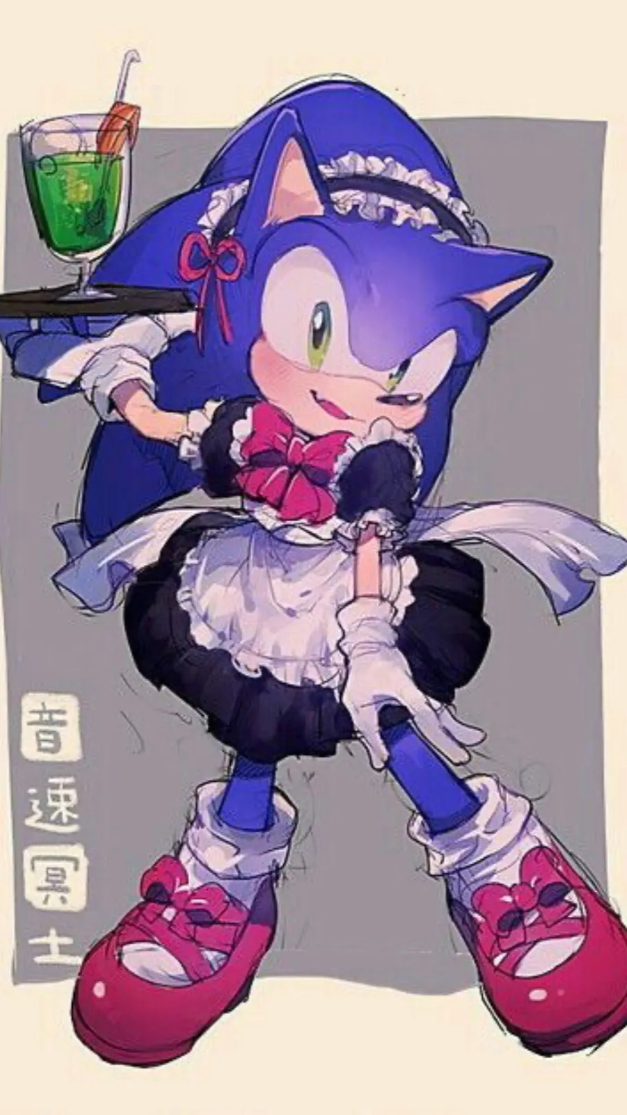 ai character: Sonic maid background