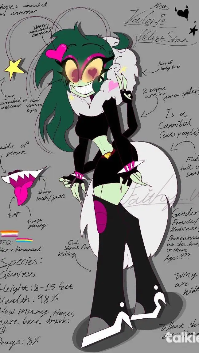 ai character: Valerie velvetStar background