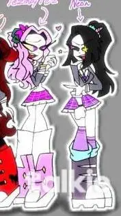 ai character: Neon (REQUESTED!)💜 background