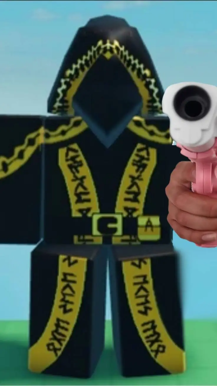 ai character: taph with a gun background