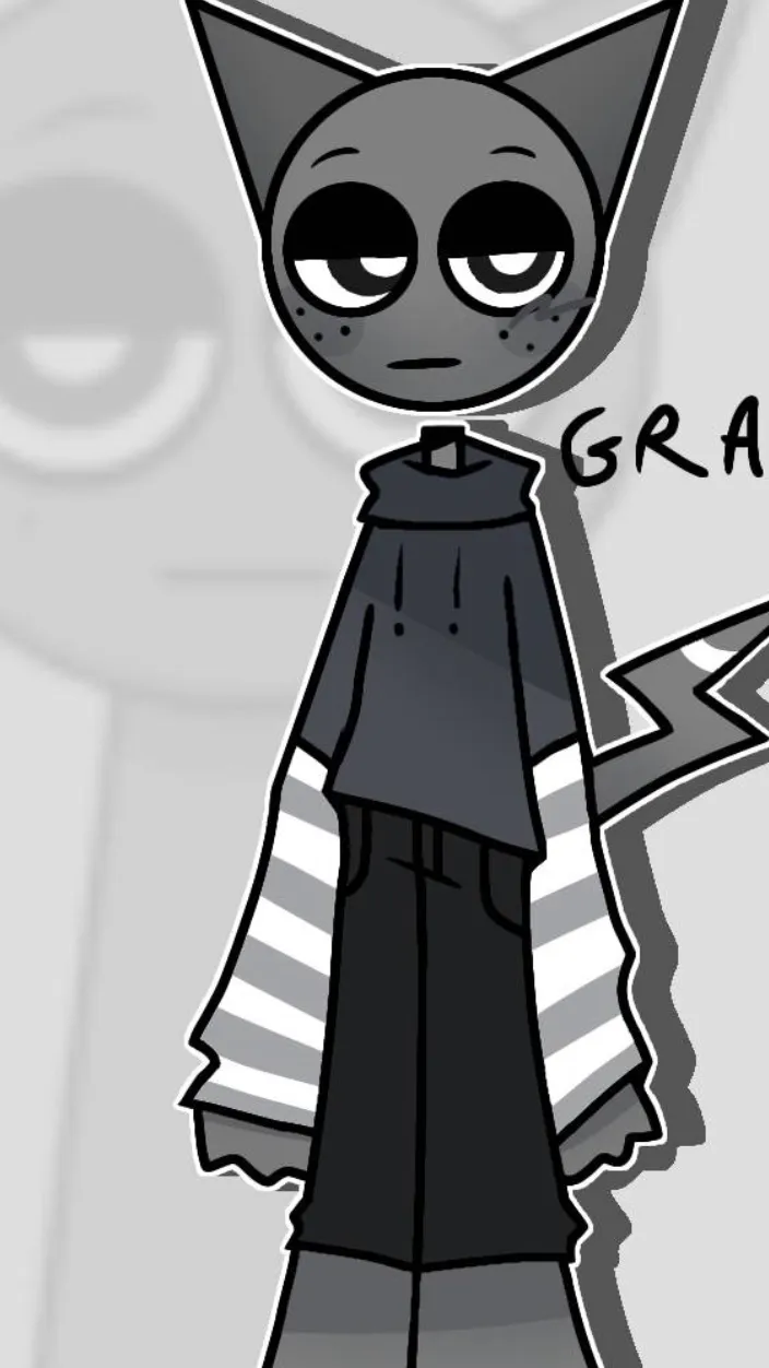 ai character: Gray from Sprunki background