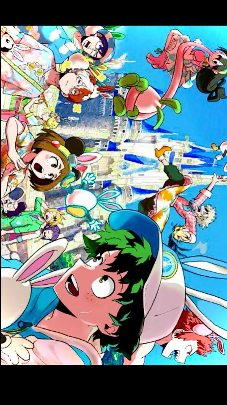 ai character: Disneyland MHA  background