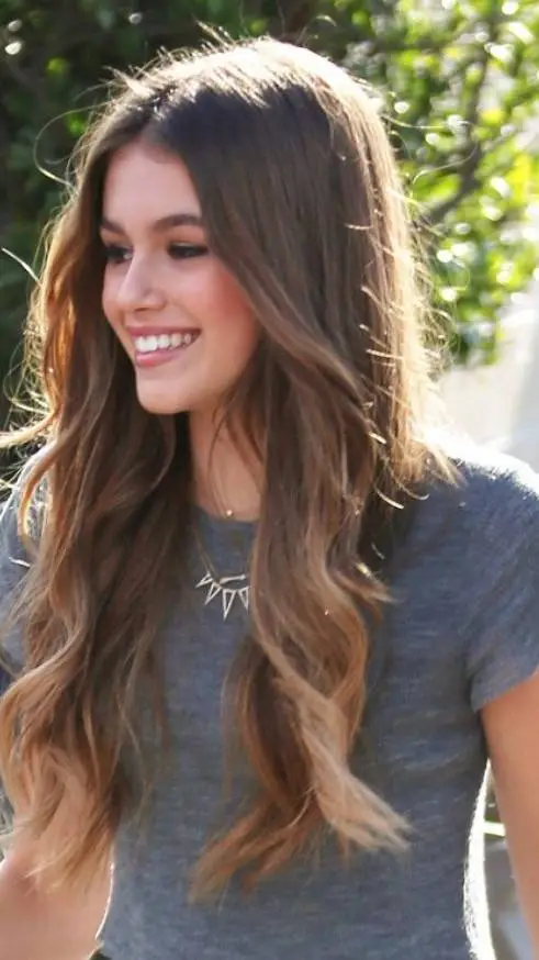 ai character: Kaia Gerber background