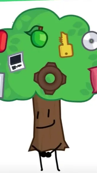ai character: ￼ tree background