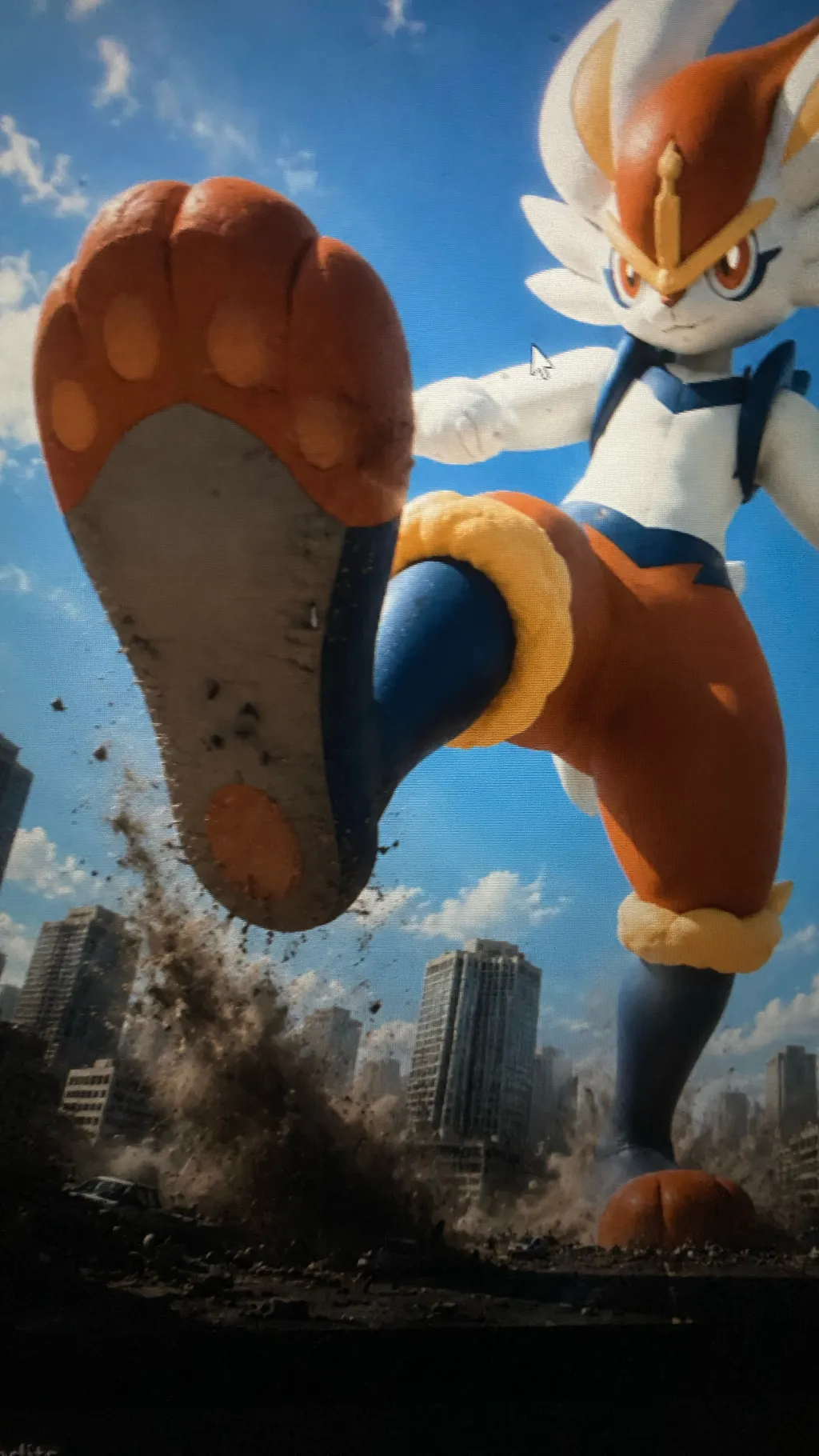 ai character: Giant cinderace background