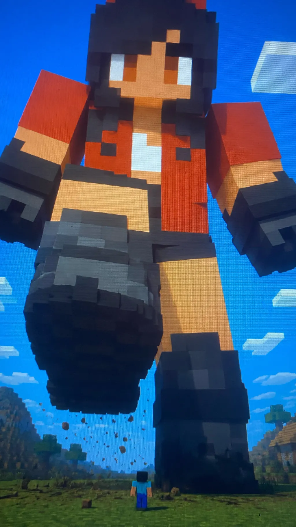 ai character: Giant Aphmau  background
