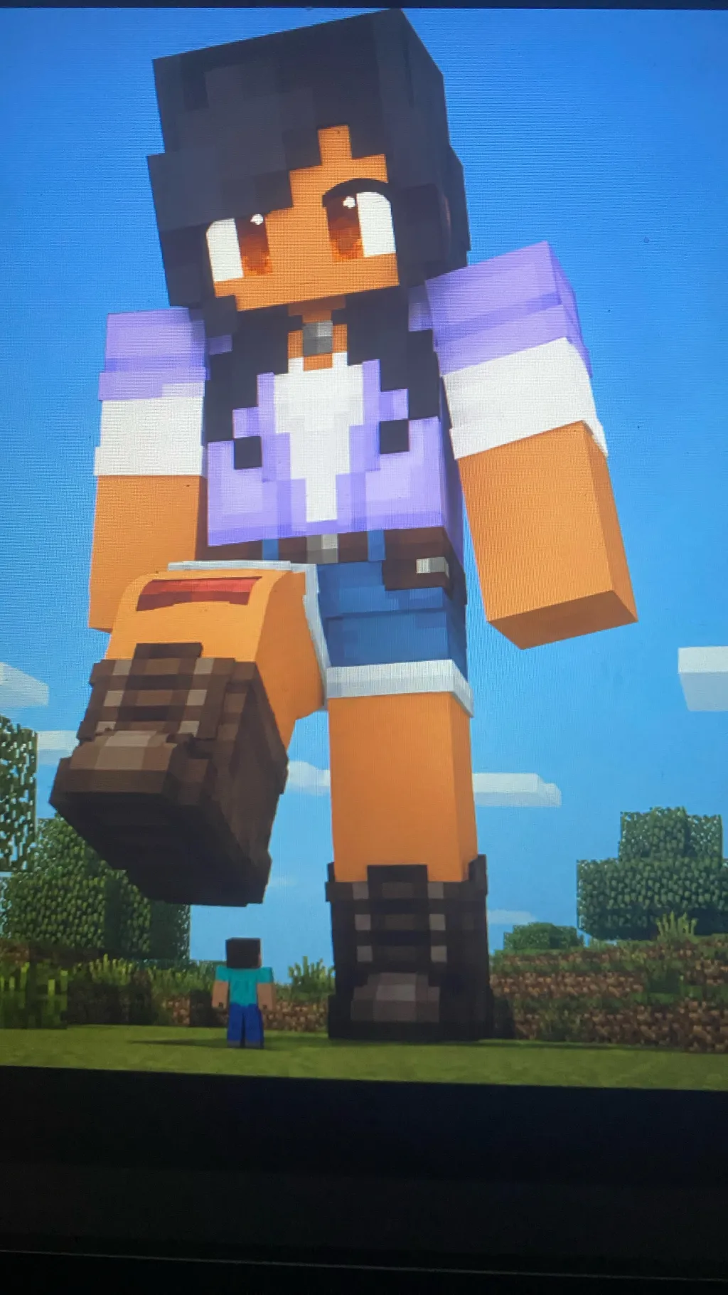 ai character: Giant ava  background