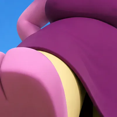 chat with ai character: Giant  human pink