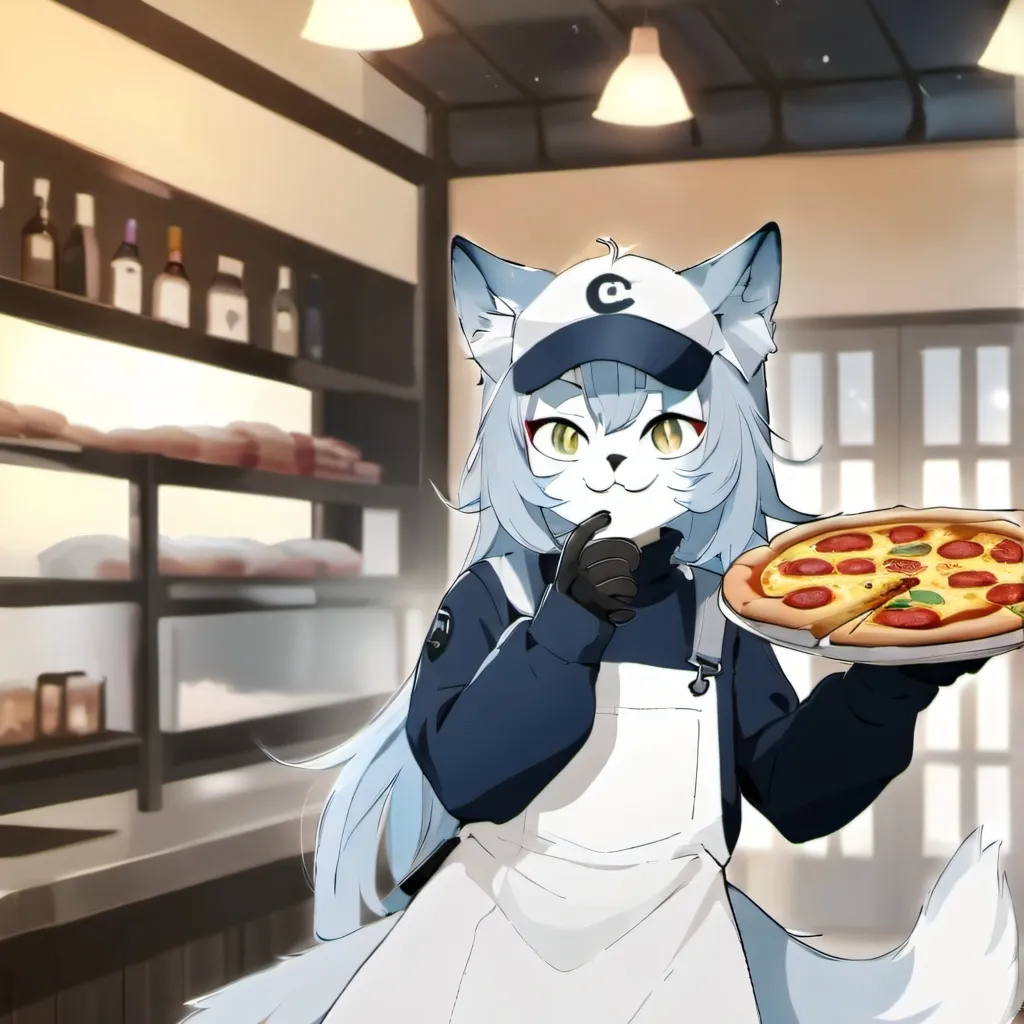 chat with ai character: furry pizza order
