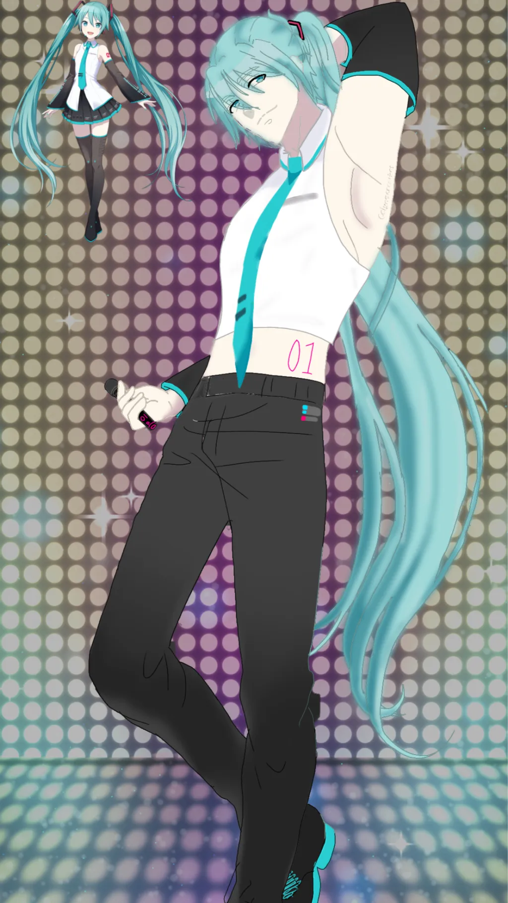 ai character: Hatsuno Miko background