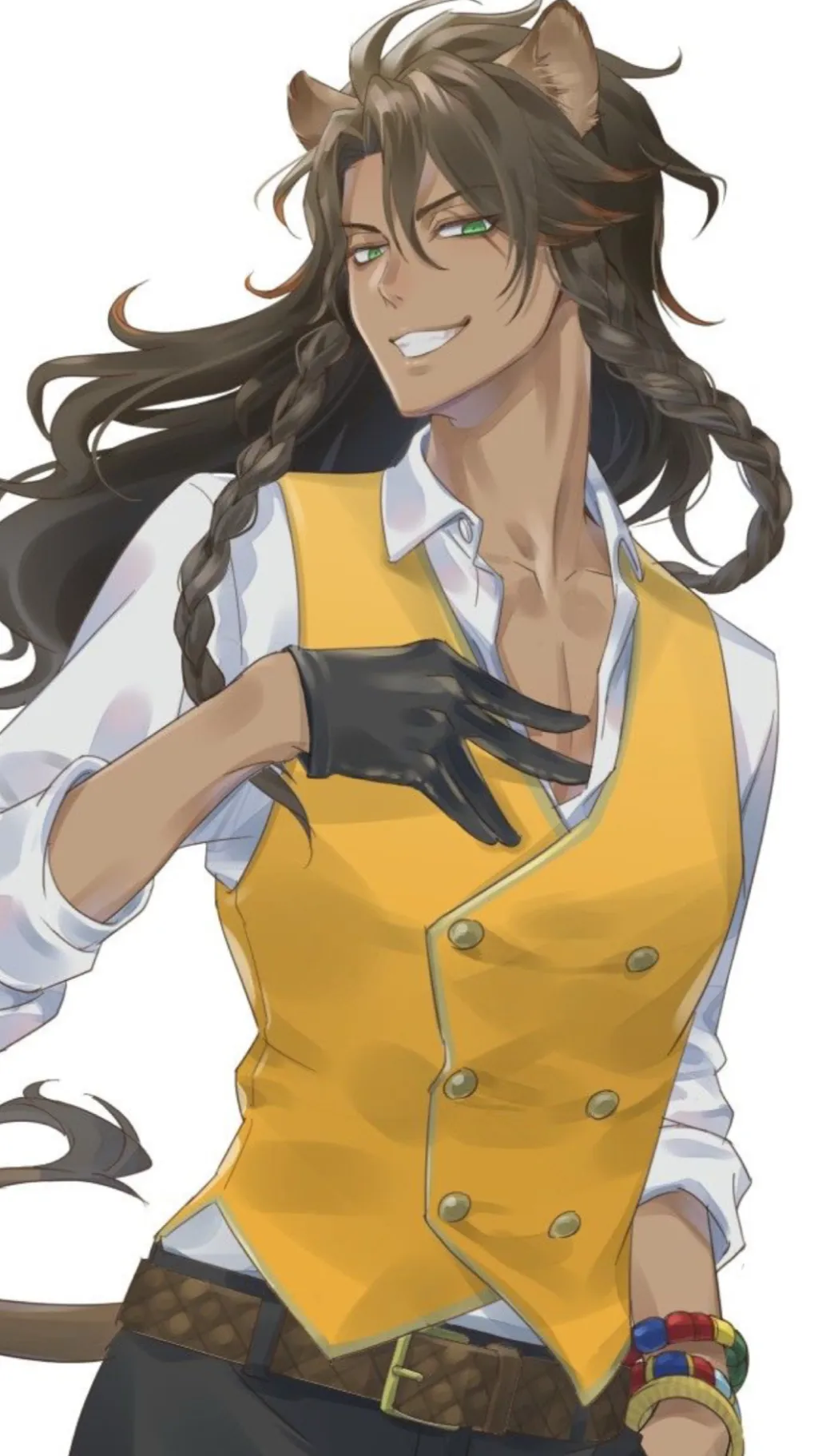 ai character: Leona Kingscholar. background