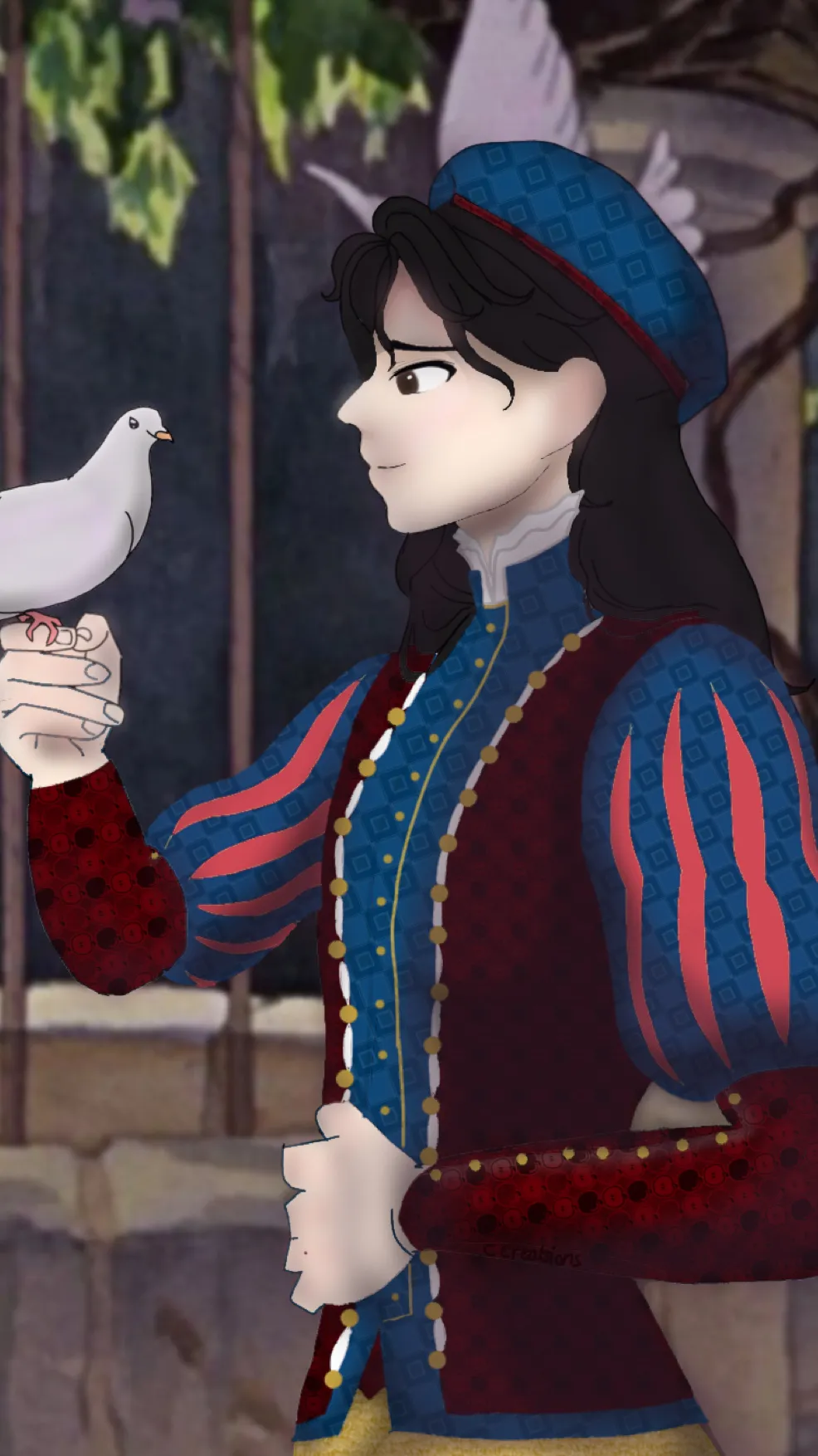 ai character: Dersegen winter background