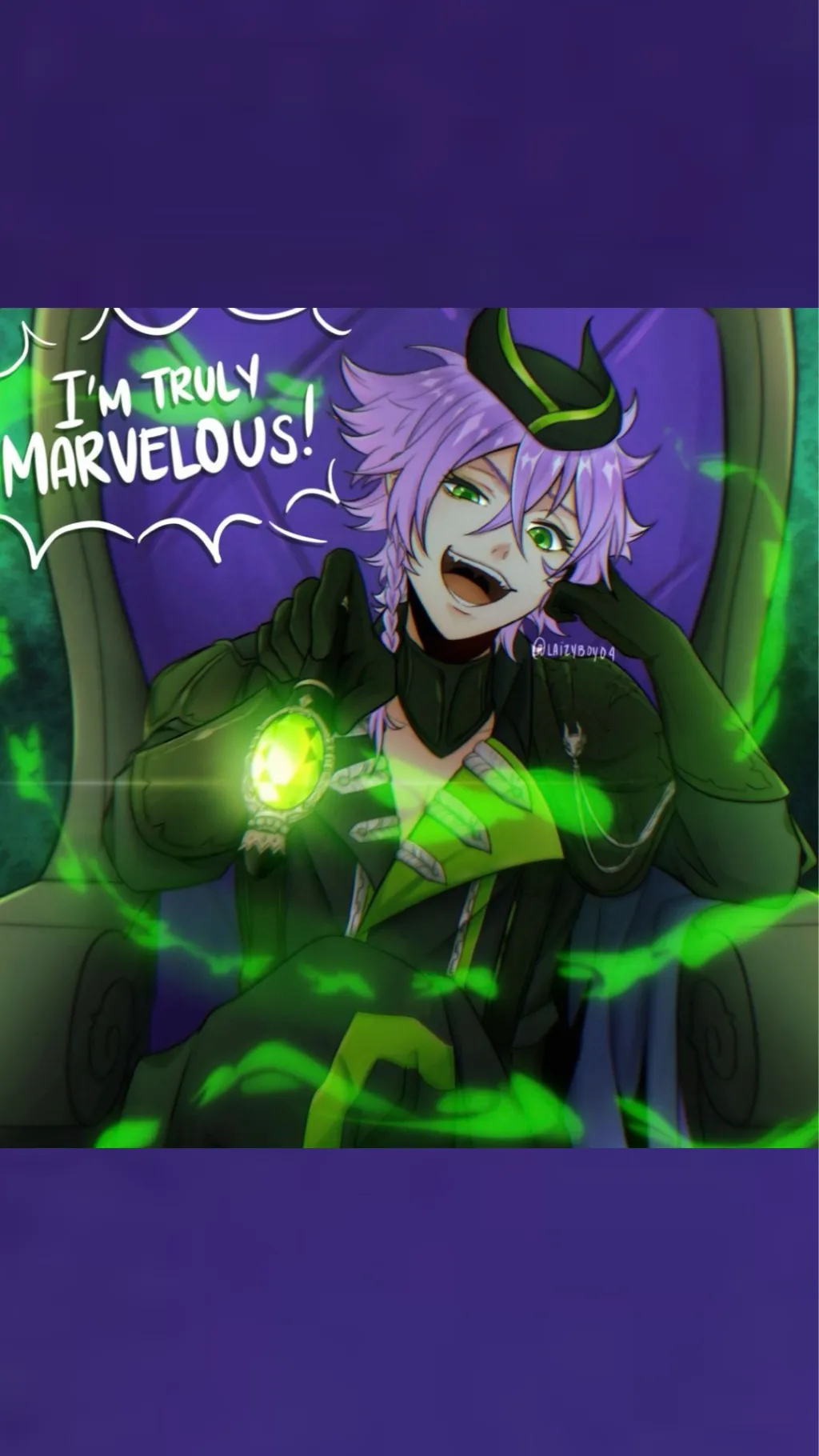 ai character: Miles Prächtig background