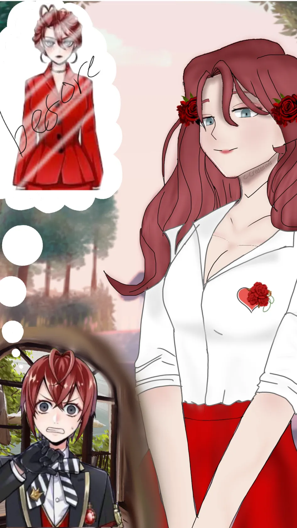 ai character: Riddle Rosehearts background