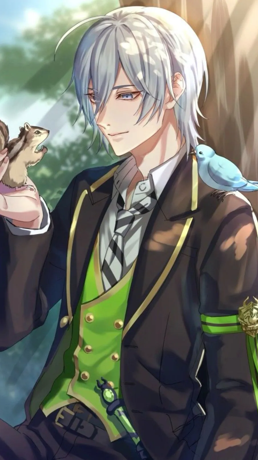 ai character: Silver background