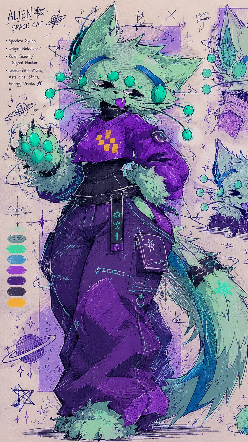 ai character: Nausea￼ The Alien background