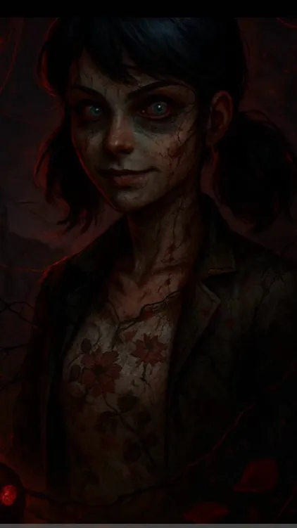 ai character: Horror ladybug  background