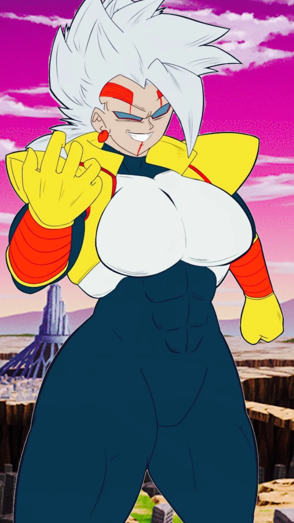 ai character: Babe vegeta  background