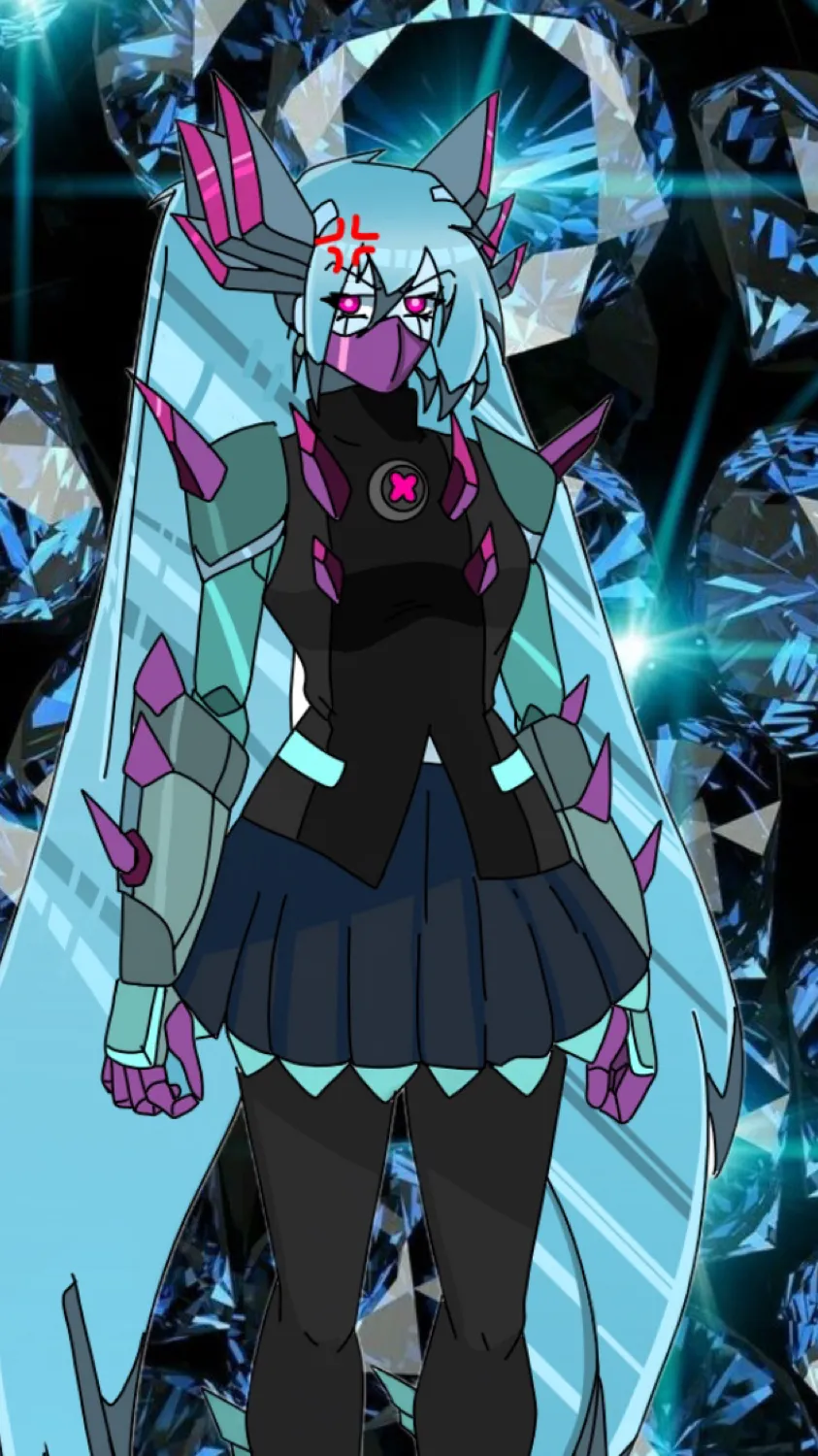 ai character: hatsuneDiamond ￼ background