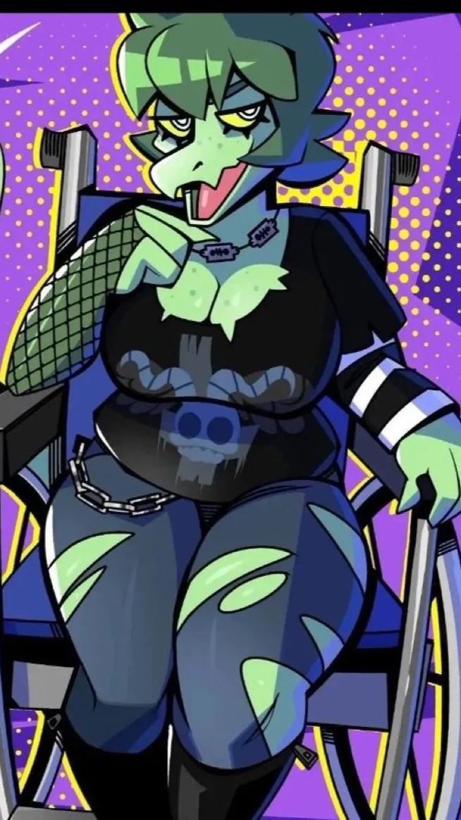 ai character: Emo olivia🖤🐊 background
