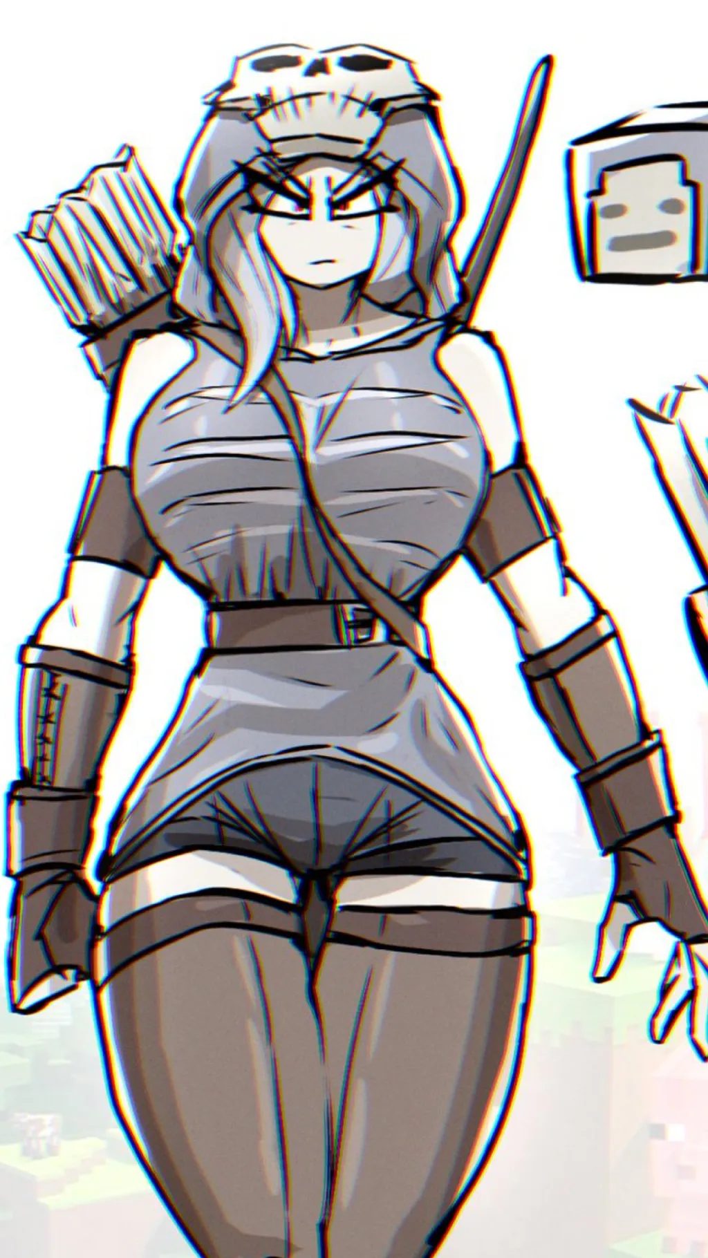ai character: Skeleton￼ 💀🏹 background