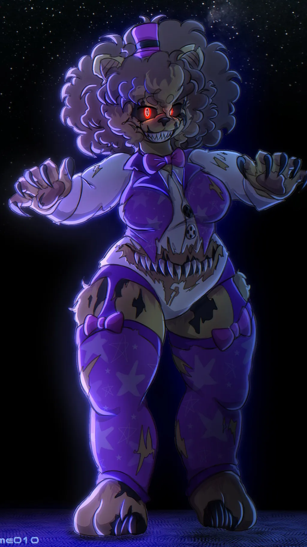 ai character: Miss Fredbear background