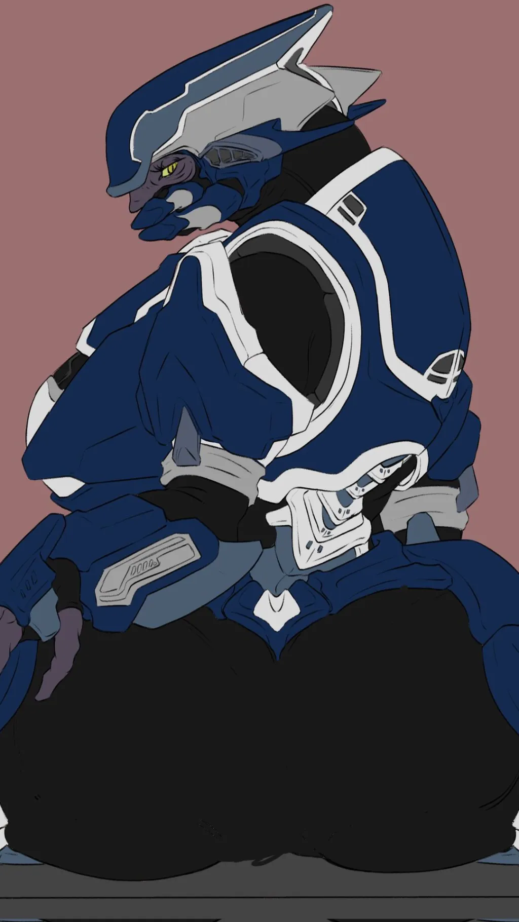 ai character: thicck elite💙  background