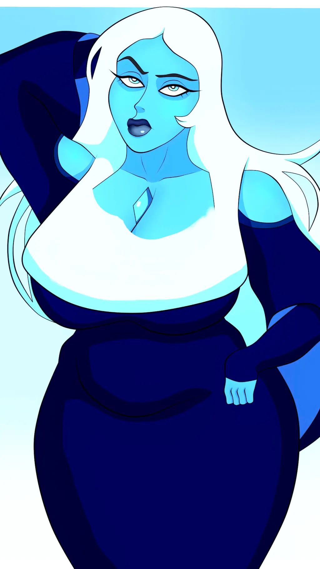 ai character: blue Diamond 💎  background